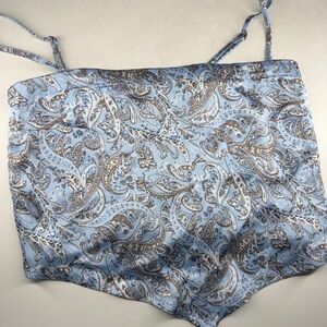 Hollister Light Blue and Brown Paisley Slip